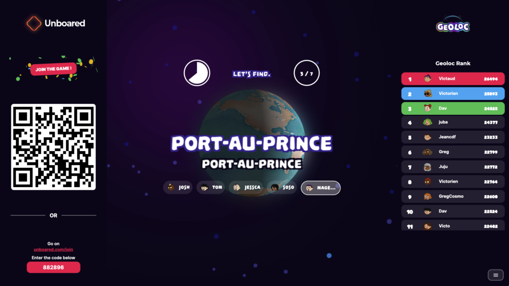 GeoLoc Jeu de Geographie Animation Bar Restaurant Aeroports